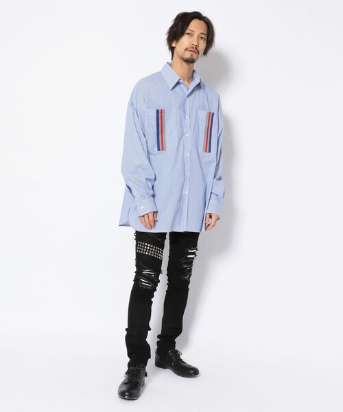 FR(13)NDS(フレンズ)の「FR(13)NDS /フレンズ/ライン切り替えシャツ(トップス・メンズ・WHITE/BLUE・F)」の9枚目の写真