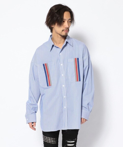 FR(13)NDS(フレンズ)の「FR(13)NDS /フレンズ/ライン切り替えシャツ(トップス・メンズ・WHITE/BLUE・F)」の10枚目の写真