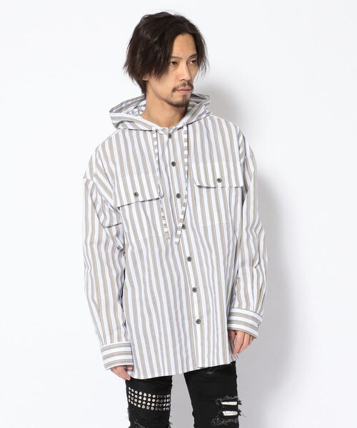 FR(13)NDS（フレンズ）の「FR(13)NDS /フレンズ/フードシャツ（トップス・メンズ・BEIGE/BLUE・F）」の10枚目の写真