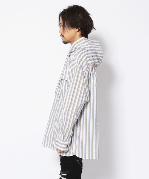 FR(13)NDS（フレンズ）の「FR(13)NDS /フレンズ/フードシャツ（トップス・メンズ・BEIGE/BLUE・F）」の2枚目の写真