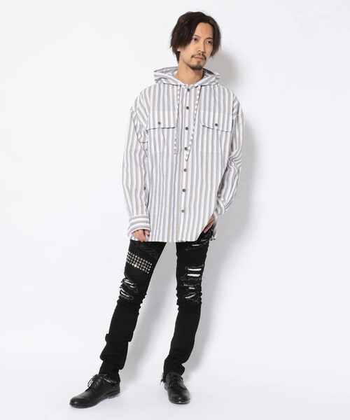 FR(13)NDS（フレンズ）の「FR(13)NDS /フレンズ/フードシャツ（トップス・メンズ・BEIGE/BLUE・F）」の9枚目の写真