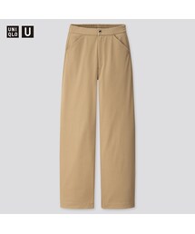 UNIQLO | ワイドフィットカーブツイルジャージーパンツ（丈長め76cm）(その他パンツ)