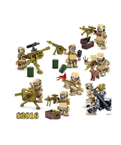 no brand(ノーブランド)の「レゴ互換 SWAT スワット 特殊部隊 戦争 ミリタリー 陸軍 兵器 ミニフィグ 銃 マシンガン 武器 軍隊 兵士 兵隊 バイク 犬 LEGO風 選べる2種類★(その他・メンズ・その他)」の4枚目の写真