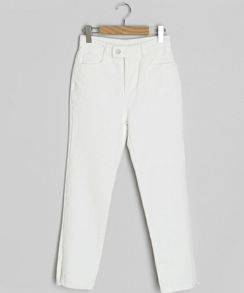 DHOLIC(ディーホリック)の「スリットコットンパンツ(その他パンツ・レディース・ベージュ/ブラック/ホワイト・S/M/L)」の2枚目の写真