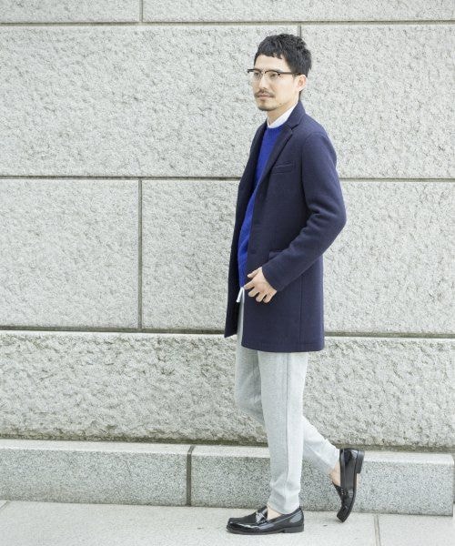 GLOBAL WORK（グローバルワーク）の「【WEB先行予約】ウールチェスターコート（ジャケット/アウター・メンズ・グレー15/ツイード18/キャメル52/ネイビー88・Ｓ/Ｍ/Ｌ/ＸＬ）」の7枚目の写真