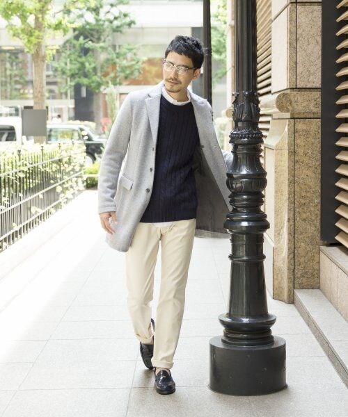 GLOBAL WORK（グローバルワーク）の「【WEB先行予約】ウールチェスターコート（ジャケット/アウター・メンズ・グレー15/ツイード18/キャメル52/ネイビー88・Ｓ/Ｍ/Ｌ/ＸＬ）」の5枚目の写真