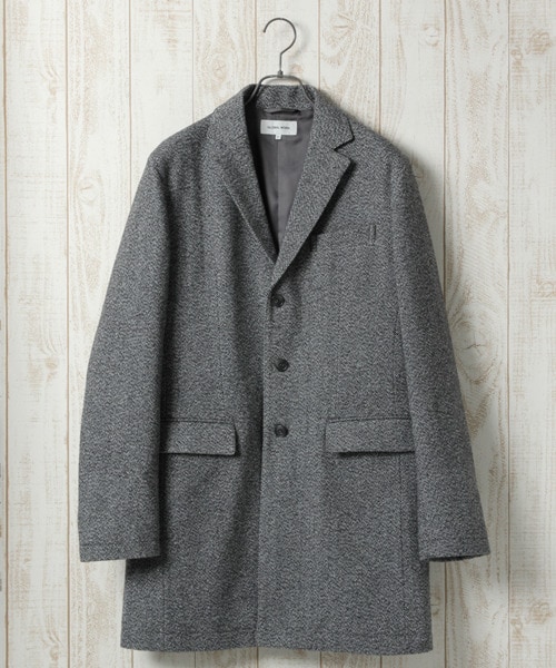 GLOBAL WORK（グローバルワーク）の「【WEB先行予約】ウールチェスターコート（ジャケット/アウター・メンズ・グレー15/ツイード18/キャメル52/ネイビー88・Ｓ/Ｍ/Ｌ/ＸＬ）」の2枚目の写真