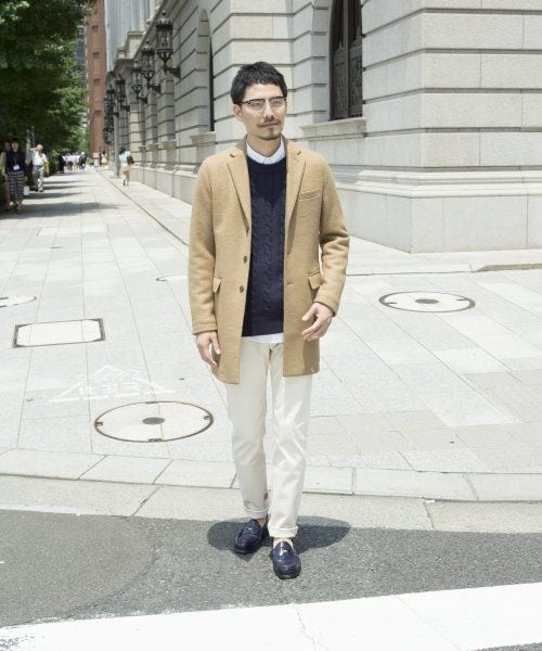 GLOBAL WORK（グローバルワーク）の「【WEB先行予約】ウールチェスターコート（ジャケット/アウター・メンズ・グレー15/ツイード18/キャメル52/ネイビー88・Ｓ/Ｍ/Ｌ/ＸＬ）」の6枚目の写真