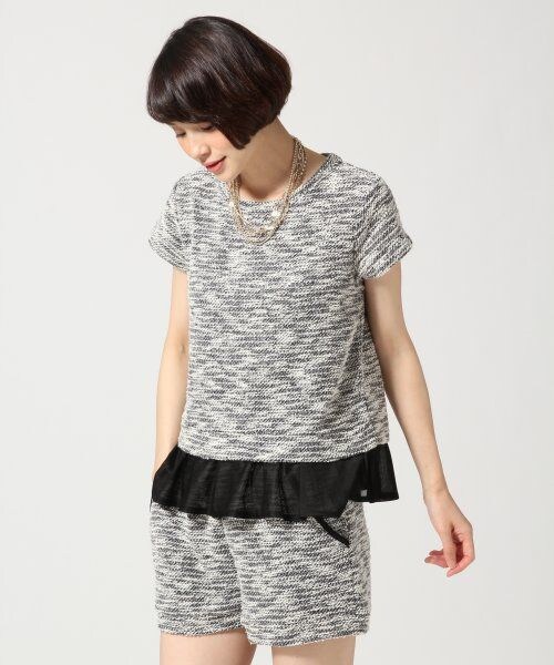 LEPSIM（レプシィム）の「ショートパンツセットアップ（パンツ・レディース・ナチュラル/イエロー/ネイビー・Ｍ/Ｌ）」の2枚目の写真