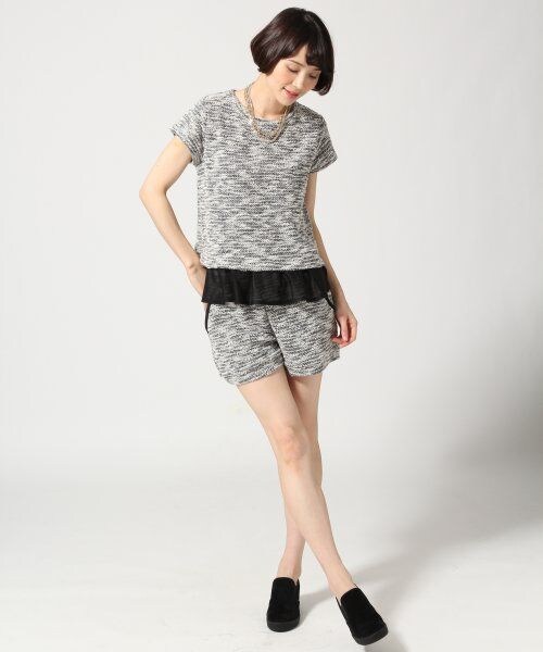 LEPSIM（レプシィム）の「ショートパンツセットアップ（パンツ・レディース・ナチュラル/イエロー/ネイビー・Ｍ/Ｌ）」の7枚目の写真