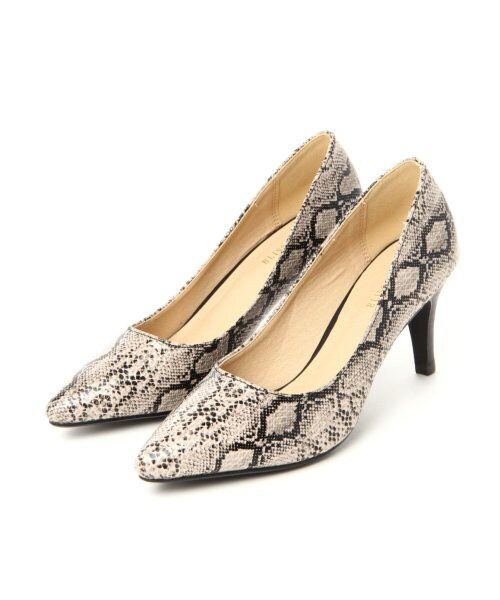 BLISS POINT Womens（ブリスポイント ウイメンズ）の「ポインテッドパンプス（シューズ・レディース・ホワイト/ブラック/パイソン/シルバー/ベージュ・S(22～22.5cm)/M(23～23.5cm)/XL(25～25.5cm)）」の3枚目の写真