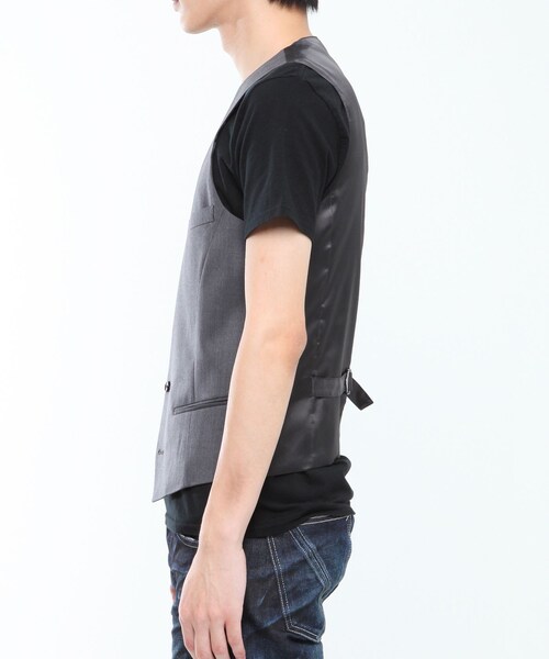 VANQUISH（ヴァンキッシュ）の「T/W ジレ[VSV042]（トップス・メンズ・ブルー/グレー/ブラック・S/M/L）」の5枚目の写真