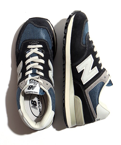 NEW BALANCE(ニューバランス)の「ML574(シューズ・メンズ・チャコールグレー/ダークネイビー・23.5/24.0/24.5)」の2枚目の写真