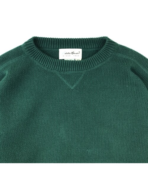 Eddie Bauer（エディーバウアー）の「90s Eddie Bauer / Pullover Cotton Knit Sweater / Green / Used （ニット/セーター・メンズ・その他）」の2枚目の写真