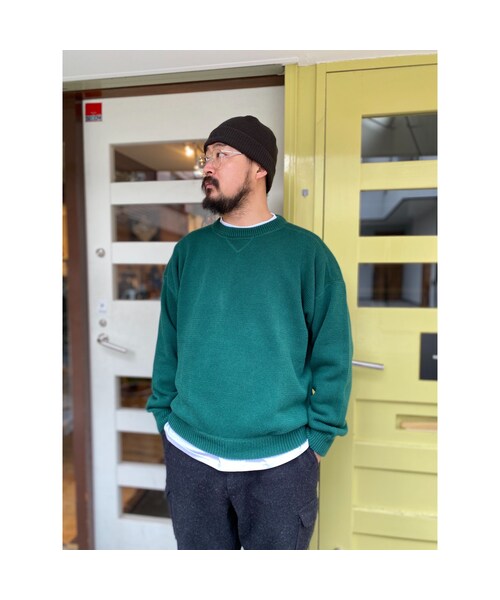 Eddie Bauer（エディーバウアー）の「90s Eddie Bauer / Pullover Cotton Knit Sweater / Green / Used （ニット/セーター・メンズ・その他）」の9枚目の写真