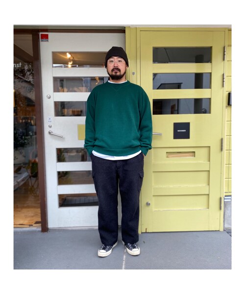 Eddie Bauer（エディーバウアー）の「90s Eddie Bauer / Pullover Cotton Knit Sweater / Green / Used （ニット/セーター・メンズ・その他）」の8枚目の写真