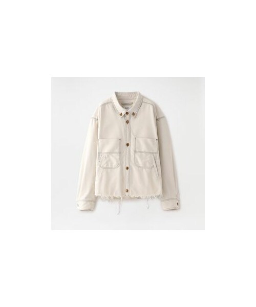 doublet ダブレット 20ss CUT-OFF JACKET ホワイト-
