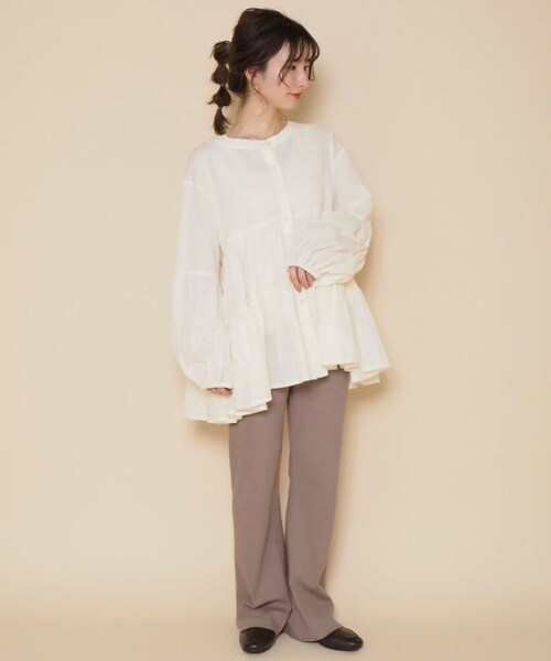 はんな♡◡̈♡ゆるゆる断捨離中です♡新品 グレンチェックティアードブラウス Crisp（クリスプ）の「ティアードブラウス[c1k2606]（シャツ/ブラウス