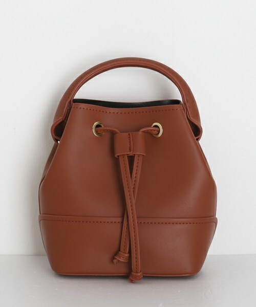 DHOLIC（ディーホリック）の「2WAY巾着バッグ（ショルダーバッグ・レディース・ブラウン/ベージュ/レッド/ブラック/その他/ホワイト・FREE）」の5枚目の写真