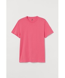 H&M | H&M - レギュラーフィット ラウンドネックTシャツ - ピンク(Tシャツ/カットソー)