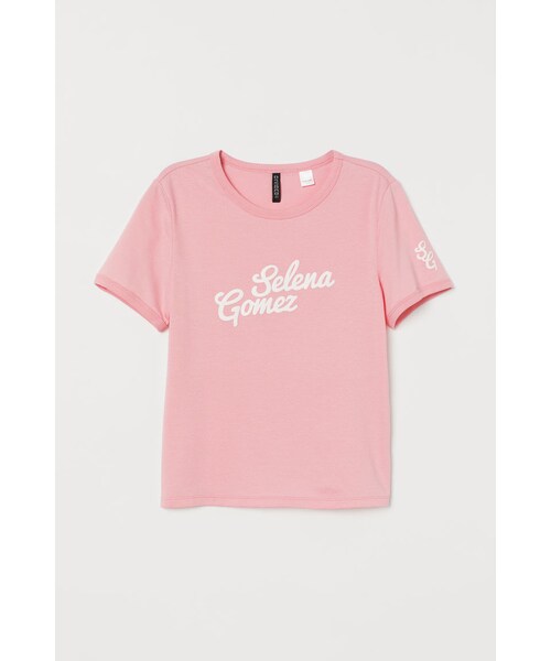 H&M - デザインTシャツ - ピンク