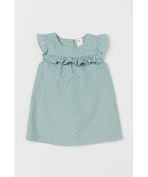 H&M | H&M - フリルワンピース - ターコイズ(ワンピース)
