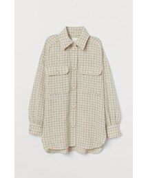 H&M | H&M - オーバーサイズシャツジャケット - ベージュ(ダウンジャケット/コート)