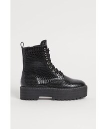 H&M | H&M - プラットフォームブーツ - ブラック(ブーツ)
