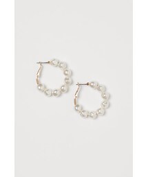 H&M | H&M - フープピアス - ホワイト(ピアス（両耳用）)