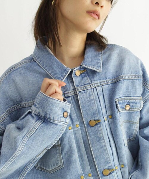 OZOC（オゾック）の「【Wrangler/ラングラー】デニムジャケット（ジャケット/アウター・レディース・ライトブルー(091)/タバコブラウン(054)・38(M)）」の14枚目の写真