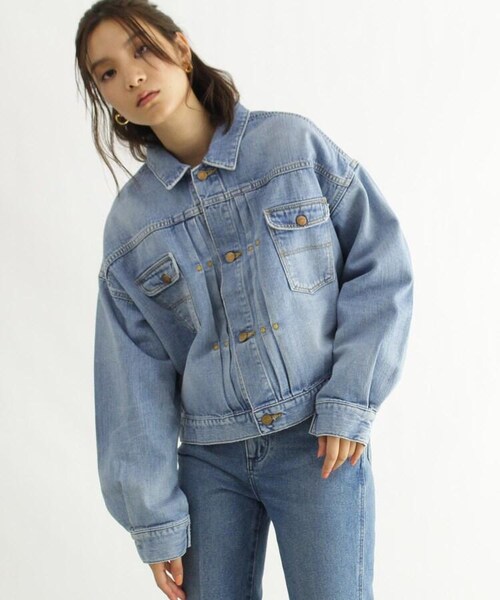 OZOC（オゾック）の「【Wrangler/ラングラー】デニムジャケット（ジャケット/アウター・レディース・ライトブルー(091)/タバコブラウン(054)・38(M)）」の7枚目の写真