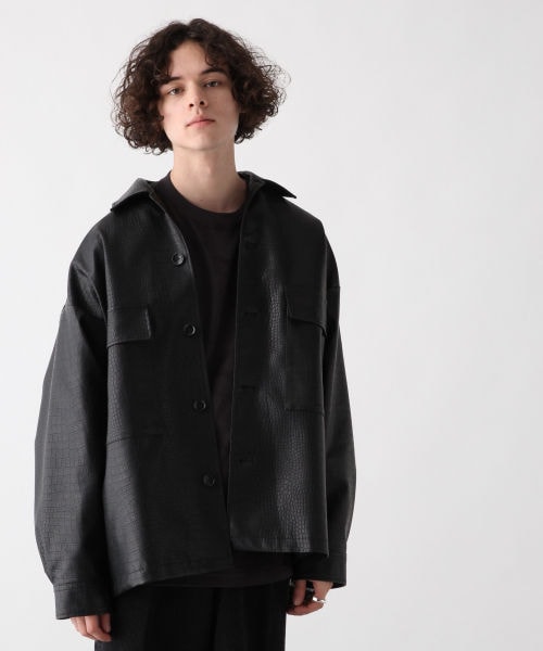HARE（ハレ）の「シンセティックレザースタンドブルゾン(HARE 