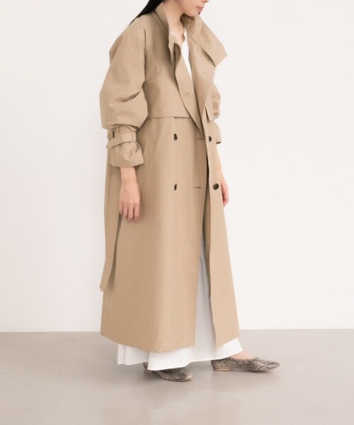 LOWRYS FARM（ローリーズファーム）の「スタンドトレンチＣＯＡＴ（ジャケット/アウター・ベージュ/カーキ）」の3枚目の写真