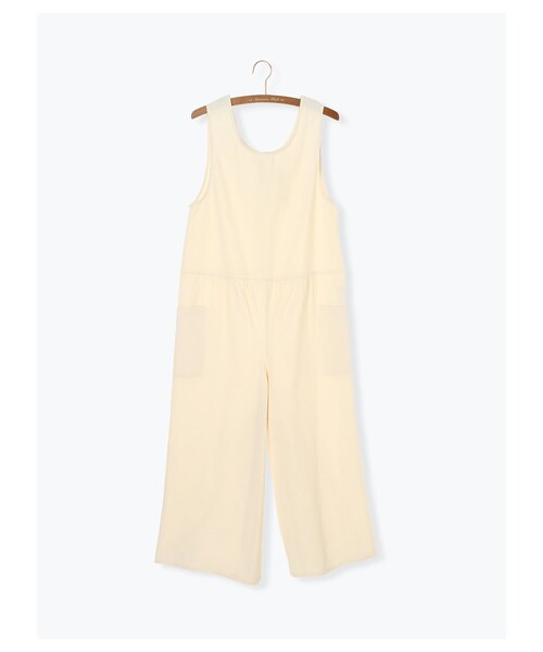 Samansa Mos2（サマンサ モスモス）の「前後着サロペット（オールインワン・サロペット・オフホワイト/ベージュ/ブルー・F）」の8枚目の写真