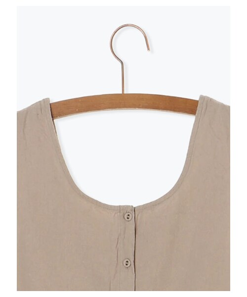 Samansa Mos2（サマンサ モスモス）の「前後着サロペット（オールインワン・サロペット・オフホワイト/ベージュ/ブルー・F）」の6枚目の写真