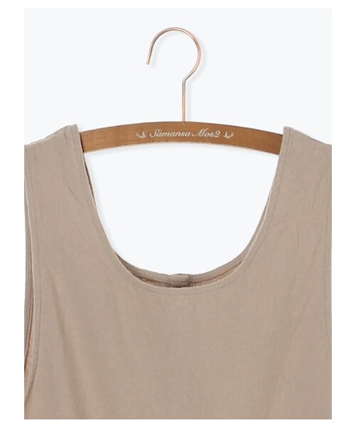 Samansa Mos2（サマンサ モスモス）の「前後着サロペット（オールインワン・サロペット・オフホワイト/ベージュ/ブルー・F）」の3枚目の写真