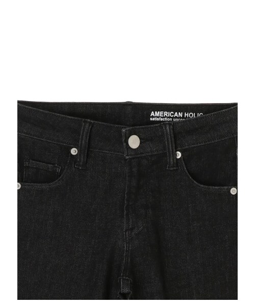 AMERICAN HOLIC(アメリカンホリック)の「スキニーフィットブラックデニム(パンツ・ブラック・XS/S/M/L/LL)」の5枚目の写真