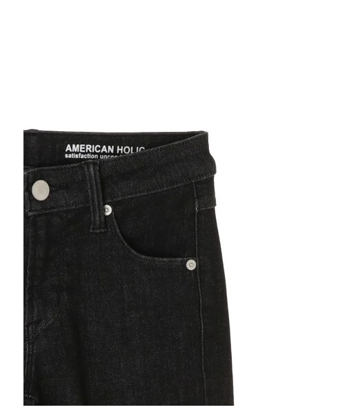 AMERICAN HOLIC(アメリカンホリック)の「スキニーフィットブラックデニム(パンツ・ブラック・XS/S/M/L/LL)」の6枚目の写真
