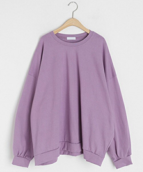 DHOLIC（ディーホリック）の「ラウンドボクシースウェット（スウェット・レディース・グリーン/ホワイト/ブラック/パープル/イエロー/ピンク・FREE）」の4枚目の写真