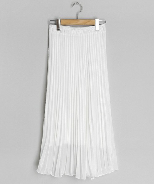 DHOLIC(ディーホリック)の「プリーツシフォンスカート(スカート・レディース・ベージュ/ホワイト/グリーン/ブルー/ブラック/ピンク・FREE)」の2枚目の写真