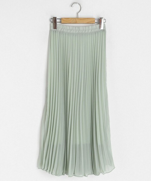 DHOLIC(ディーホリック)の「プリーツシフォンスカート(スカート・レディース・ベージュ/ホワイト/グリーン/ブルー/ブラック/ピンク・FREE)」の4枚目の写真