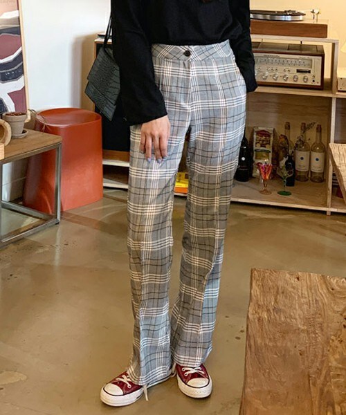 Dholic ディーホリック の チェックブーツカットパンツ その他パンツ Wear Dholic ディーホリック の チェックブーツカットパンツ その他パンツ Wear