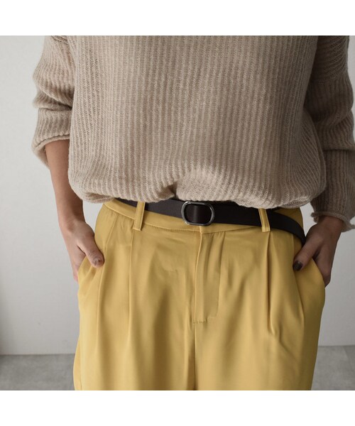 Lavish Gate(ラヴィッシュゲート)の「mb-belt-02036 本革レザー バックルベルト ブラック ダークブラウン(ベルト・レディース・その他)」の3枚目の写真