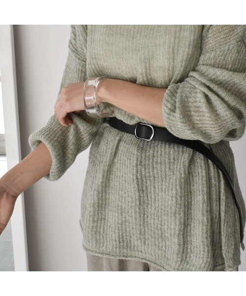 Lavish Gate(ラヴィッシュゲート)の「mb-belt-02036 本革レザー バックルベルト ブラック ダークブラウン(ベルト・レディース・その他)」の1枚目の写真