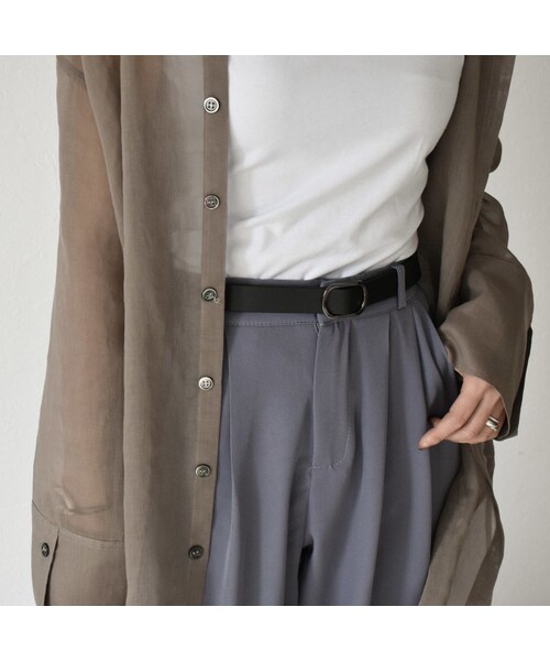 Lavish Gate(ラヴィッシュゲート)の「mb-belt-02036 本革レザー バックルベルト ブラック ダークブラウン(ベルト・レディース・その他)」の6枚目の写真