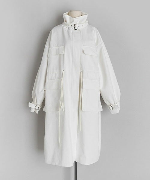 DHOLIC(ディーホリック)の「ベルト付ジップアップジャケット(その他アウター・レディース・ベージュ/ホワイト・FREE)」の2枚目の写真