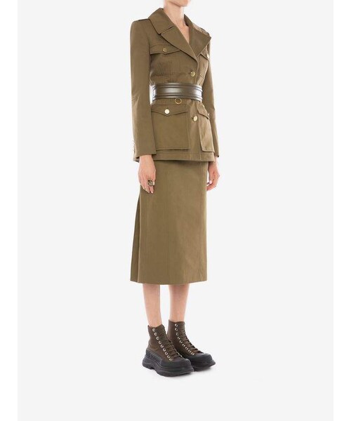 Alexander McQueen（アレキサンダーマックイーン）の「Alexander Mcqueen Military Jacket（ジャケット/アウター・レディース・Khaki Green・38）」の5枚目の写真