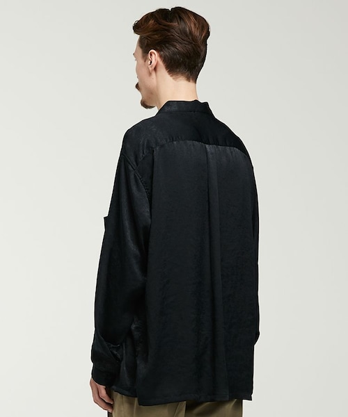 LIDNM（リドム）の「W POCKET OPEN COLLAR（シャツ/ブラウス・メンズ・ブラック系・MEDIUM/LARGE）」の4枚目の写真