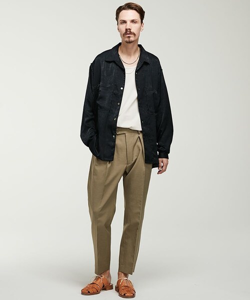 LIDNM（リドム）の「W POCKET OPEN COLLAR（シャツ/ブラウス・メンズ・ブラック系・MEDIUM/LARGE）」の6枚目の写真