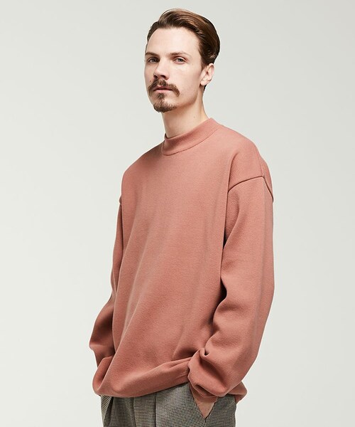 LIDNM（リドム）の「MILANO RIB MOCK NECK KNIT（ニット/セーター・メンズ・オレンジ系・MEDIUM/LARGE）」の2枚目の写真